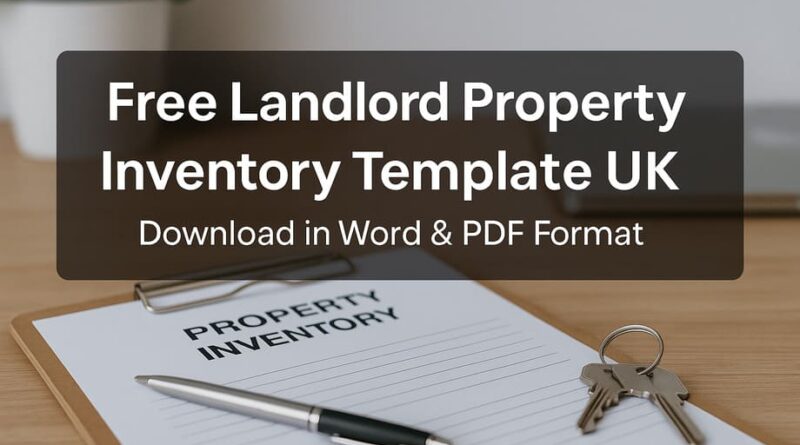 free landlord property inventory template uk